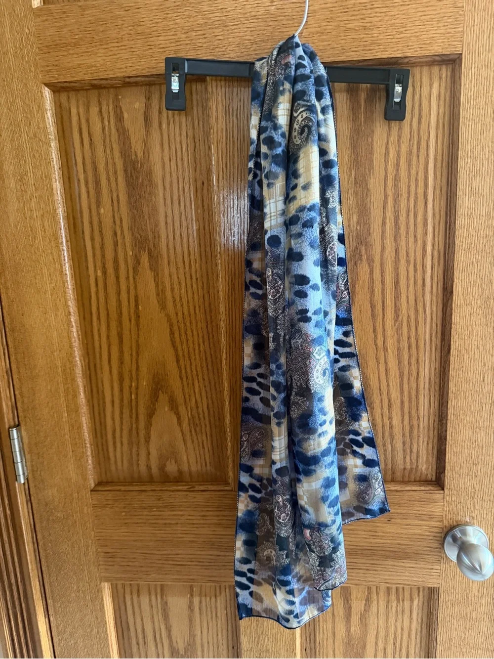Women’s Blue Paisley & Animal Print Jeans Scarf Accessory